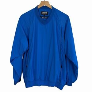 MIZUNO Men's WindLite Pullover Windbreaker Jacket Blue Medium Baseball Golf